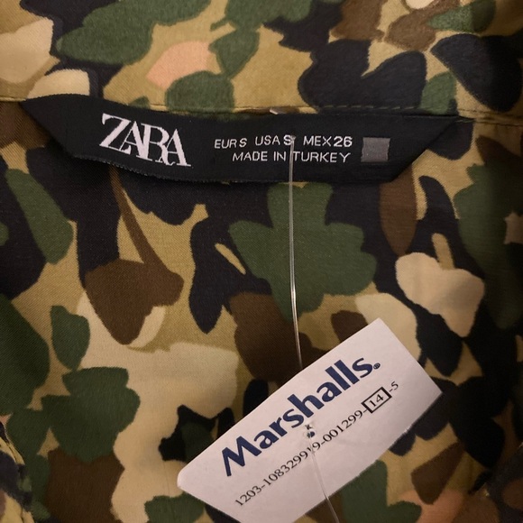 “ZARA” Button Down Oversized Camo Shirt - Picture 14 of 15